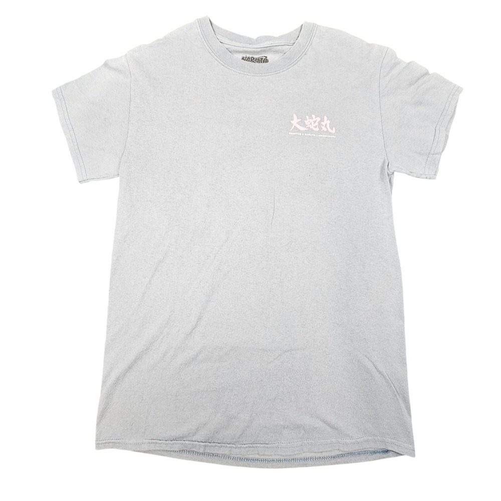 Naruto x Primitive‎ Orochimaru Graphic T-Shirt Small Grey Washed Anime Skate Tee